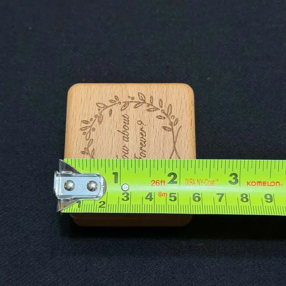 How About Forever? Engraved Wooden Double Ring Box